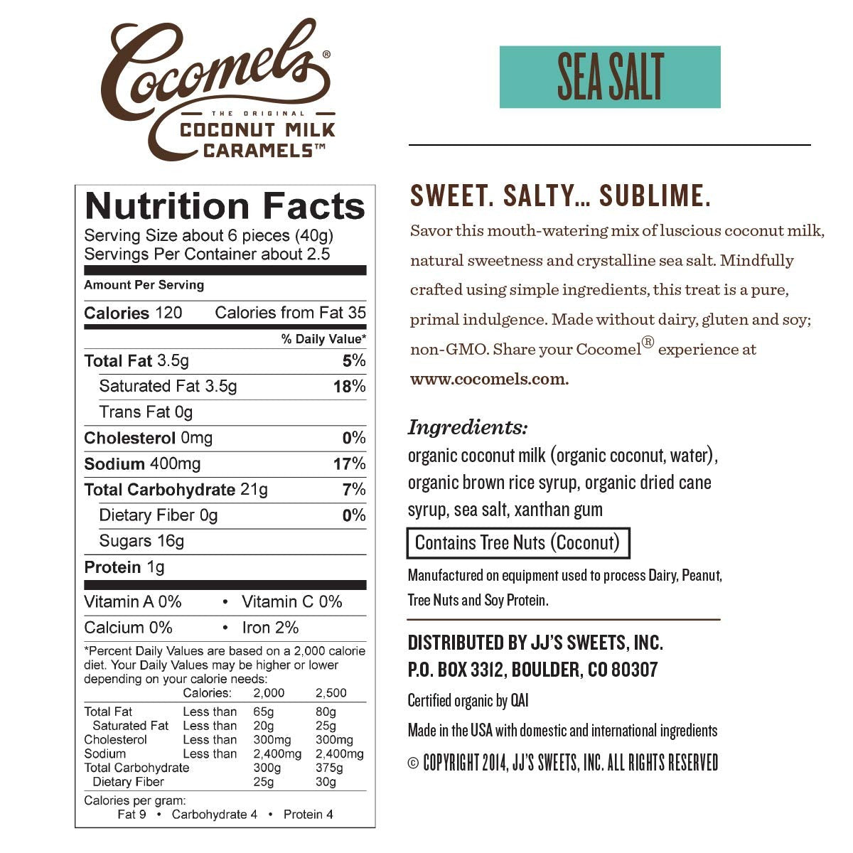Sea Salt Organic Coconut Milk Caramels
