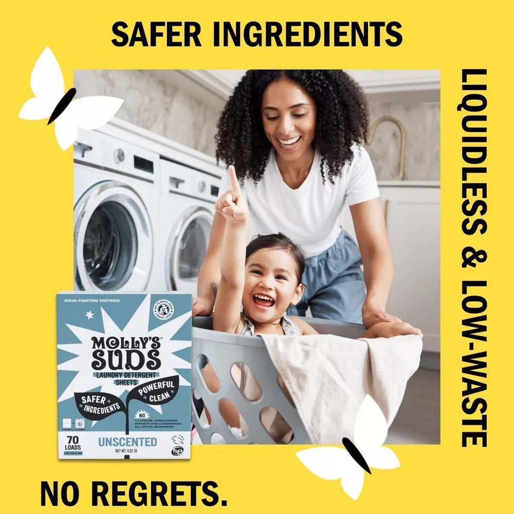 Unscented Laundry Detergent Sheets - 70 Loads