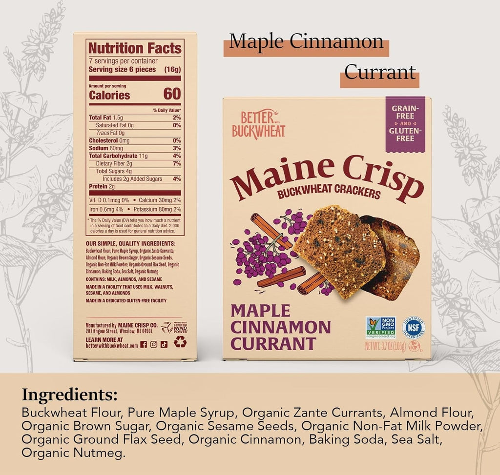 Maple Cinnamon Currant Crackers