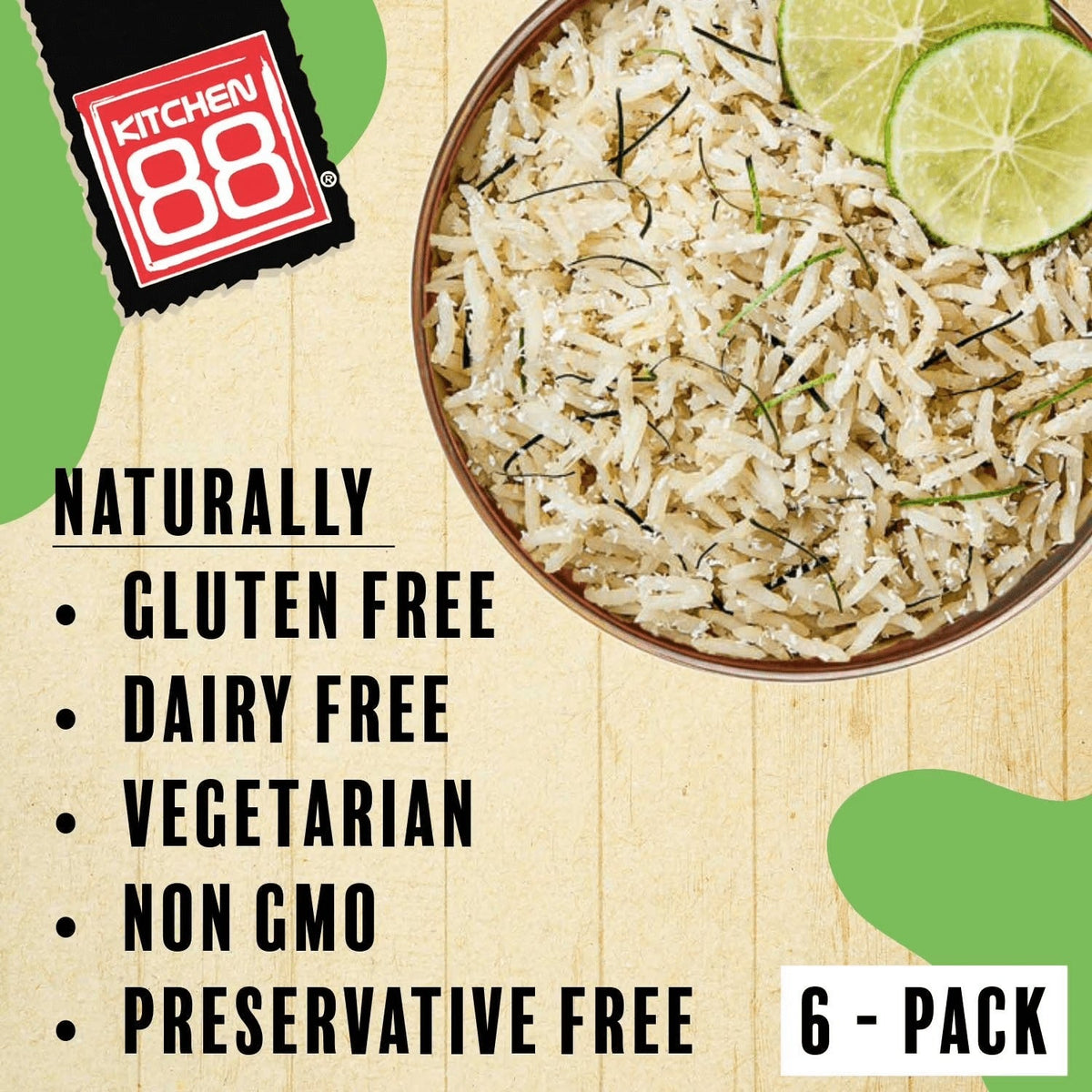 Kitchen 88 Coconut Lime Rice (6 Pack)
