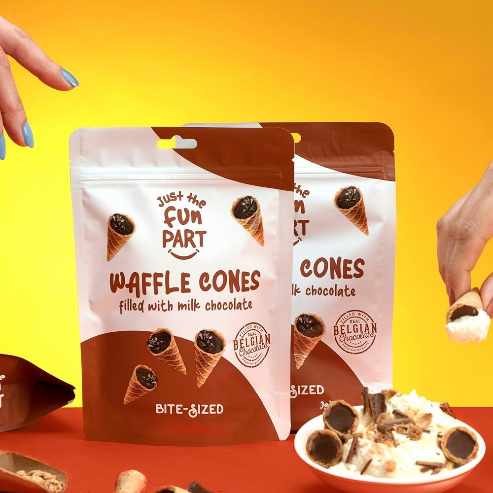 Bite Sized Milk Chocolate Waffle Cones