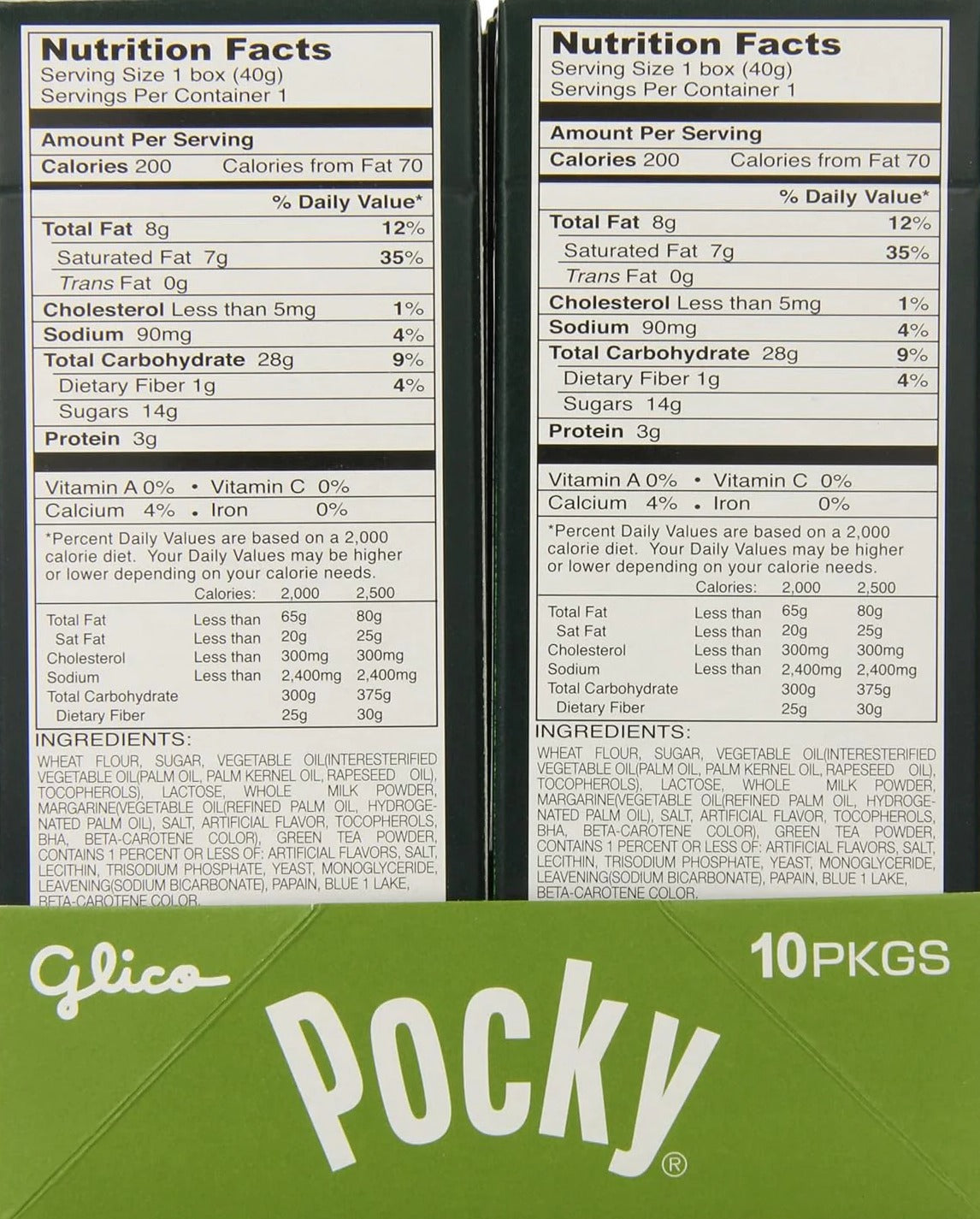Pocky Matcha Green Tea Cream Covered Biscuit Sticks (20 CT)