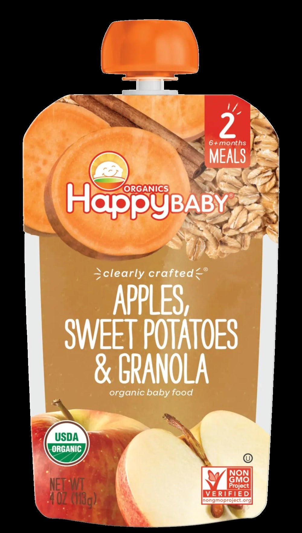 Organic Apples Sweet Potatoes & Granola Stage 2 Baby Food (16 Pack)