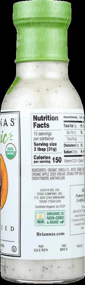 Organic Poppy Seed Dressing