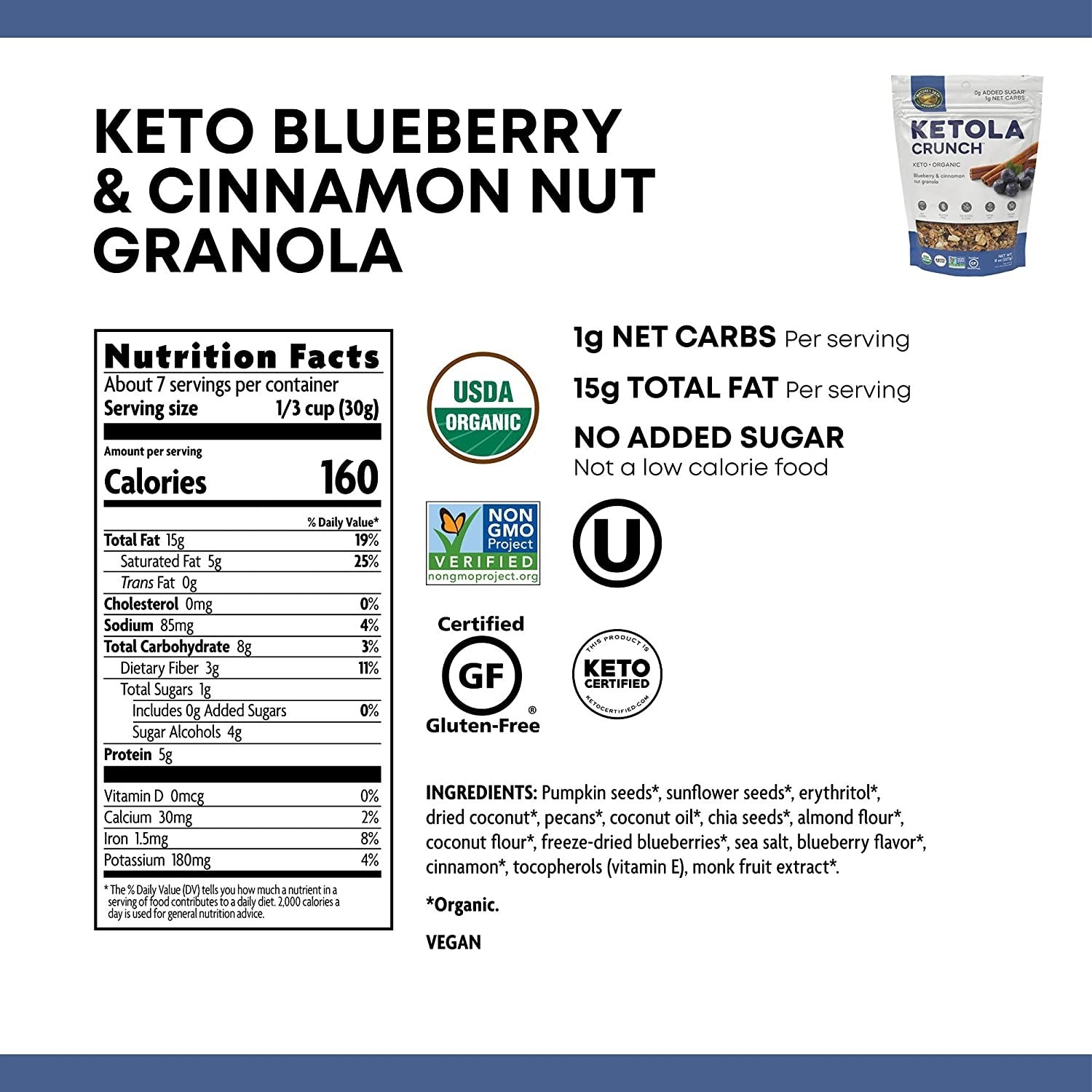 Blueberry & Cinnamon Ketola Crunch Granola