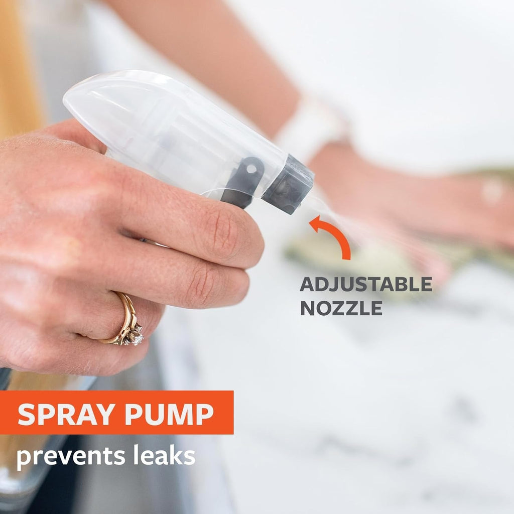 Glass Spray Bottle - Gray 16 oz