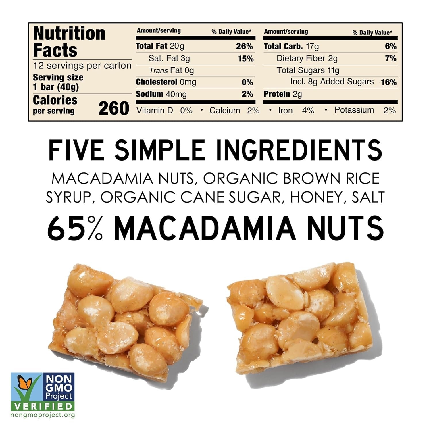 Macadamia Nut Bars (12 CT)