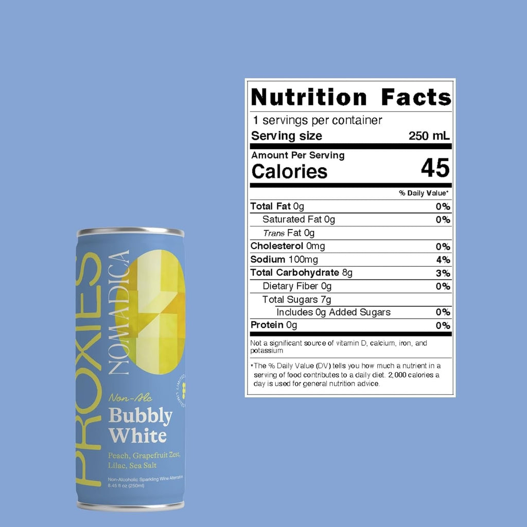 Bubbly White Non-Alcoholic Sparkling Wine Alternate (4 Pack)