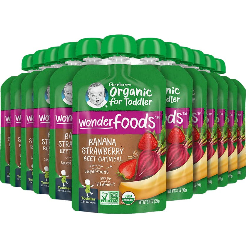 Banana Strawberry Beet & Oatmeal (12 Pack)