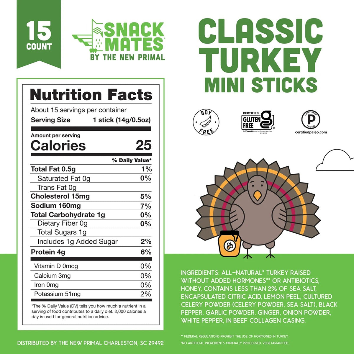 Snack Mates Turkey Mini Sticks (15 CT)