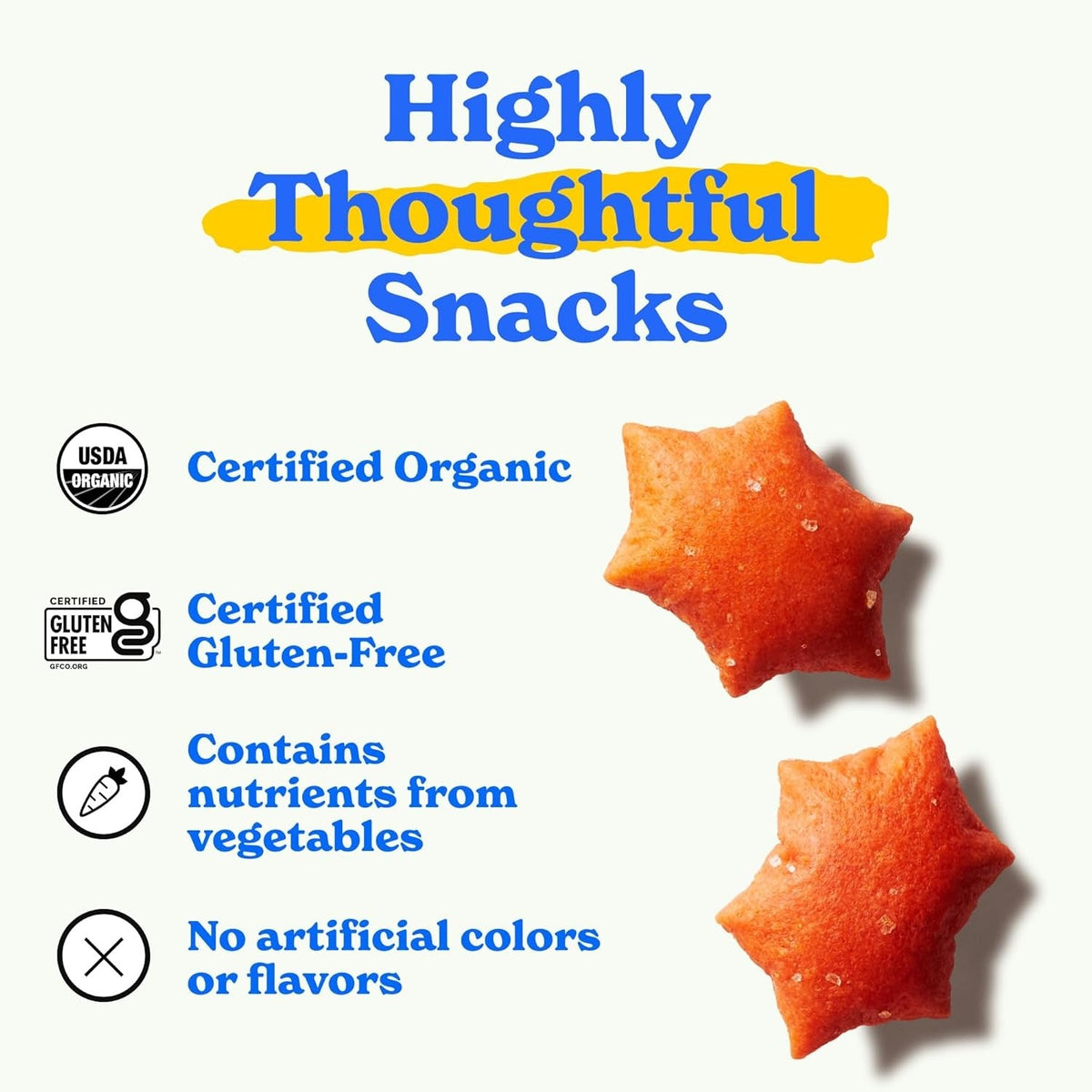 Organic Pizza Star Puffed Crackers (12 CT)