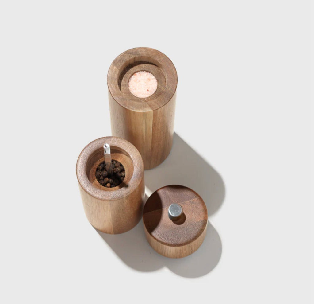 Acacia Wood Pepper Grinder and Salt Shaker set