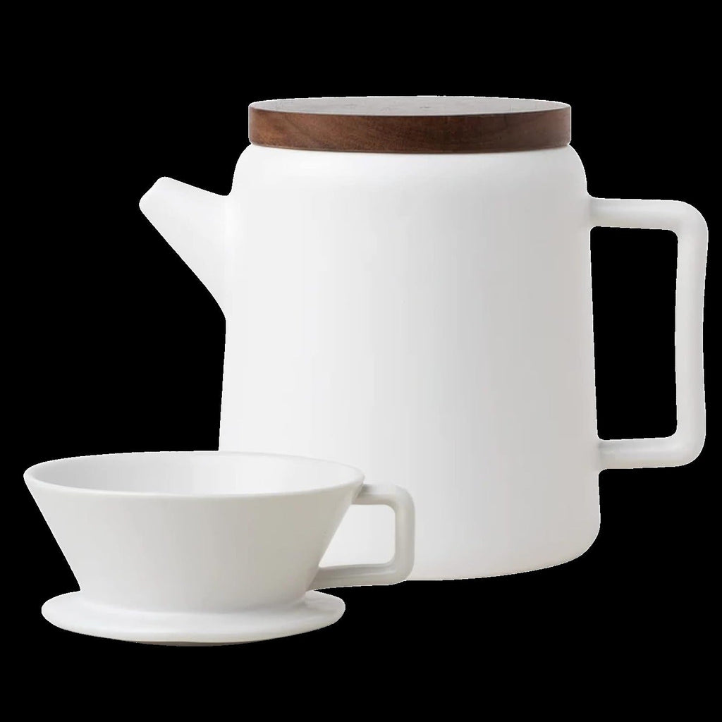Ceramic Pour Over Serving Pot - White