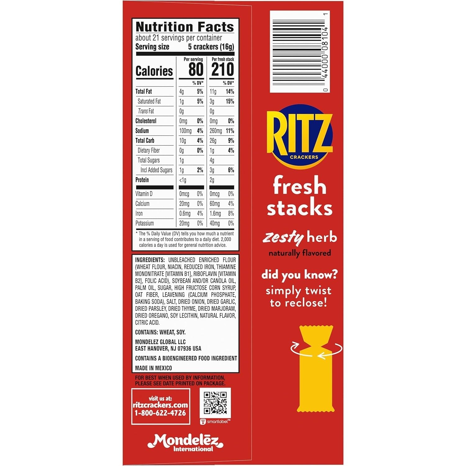 Ritz Herb Fresh Stacks Crackers