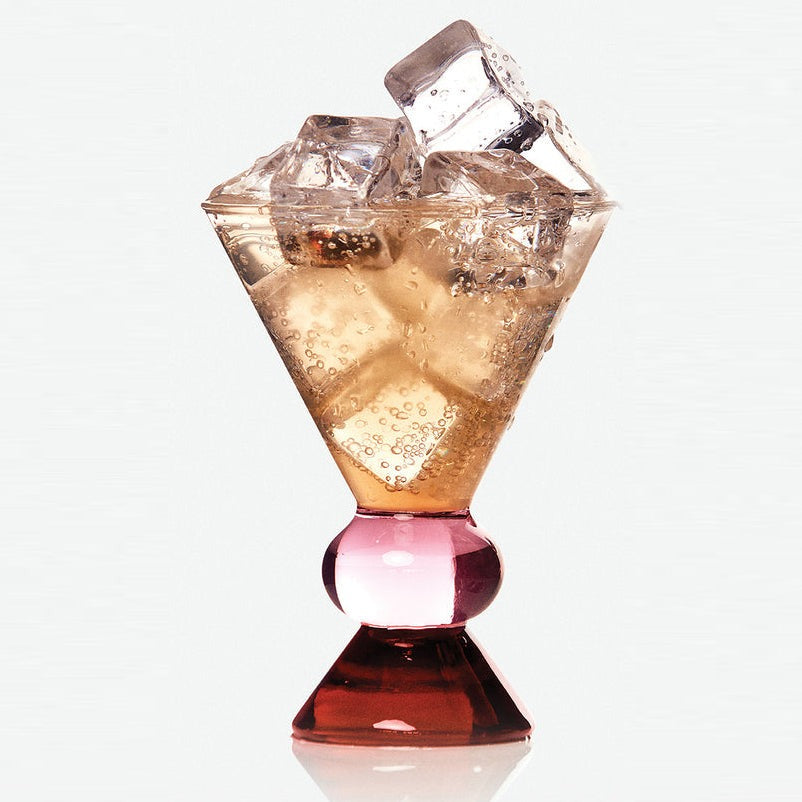 Totem Glass - Pink & Amber