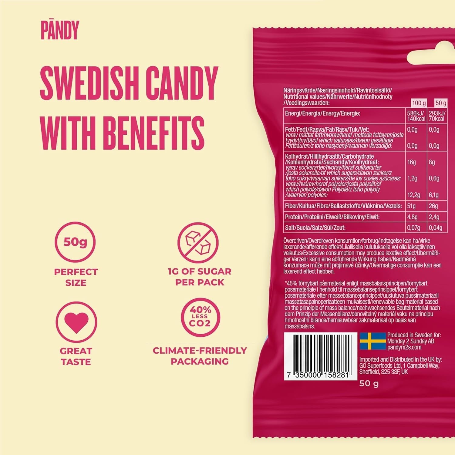 Swedish Sour Cherry Candy (14 Pack)