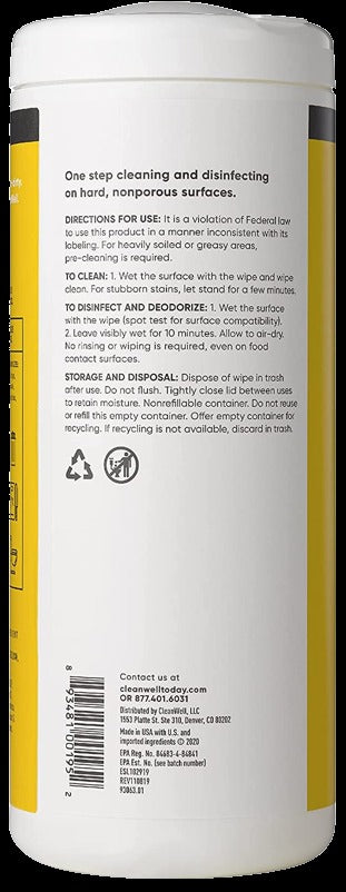 Cleanwell Disinfecting Wipes