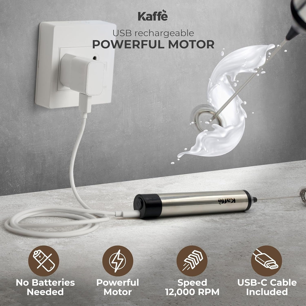 Rechargeable Milk Frother With Stand