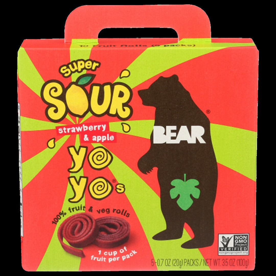 YoYo's Sour Strawberry & Apple Fruit Snacks (6 Packs)