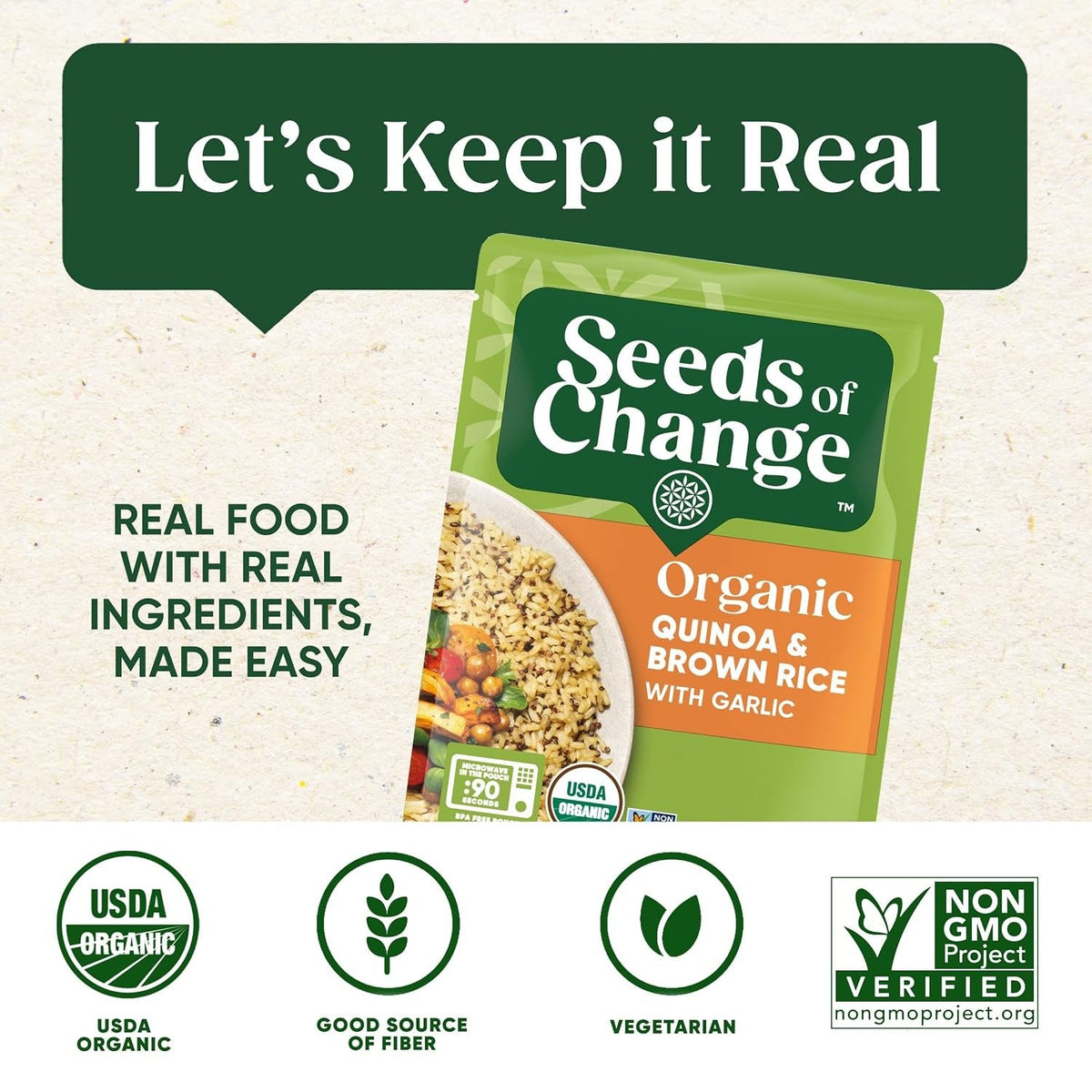 Organic Quinoa & Brown Rice With Garlic