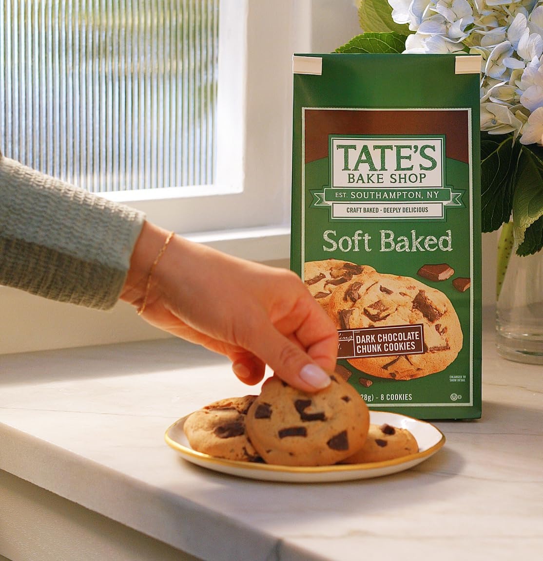 Soft Baked Dark Chocolate Chunk Cookies
