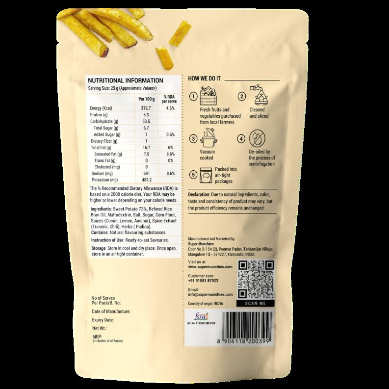 Chili Mint Flavored Sweet Potato Chips