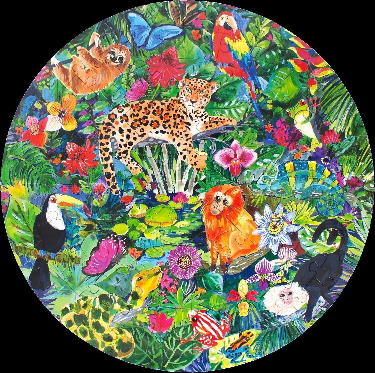 Rainforest 100-piece Round Puzzle
