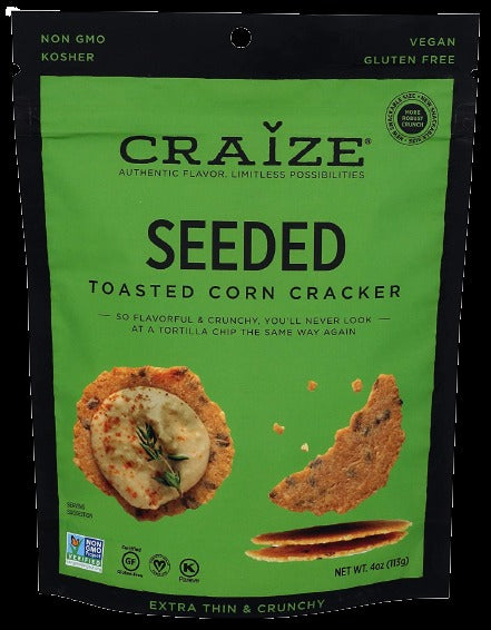 Seeded Toasted Corn Crackers