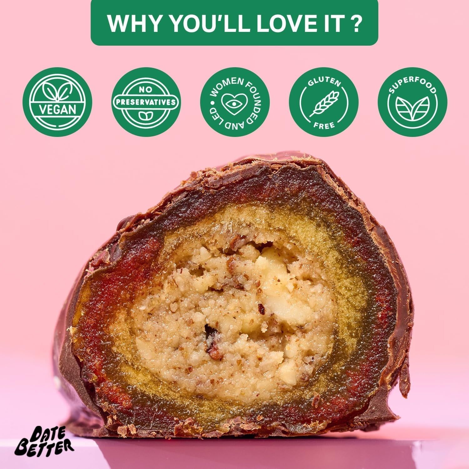 Cashew Lime Crisp Stuffed Dates