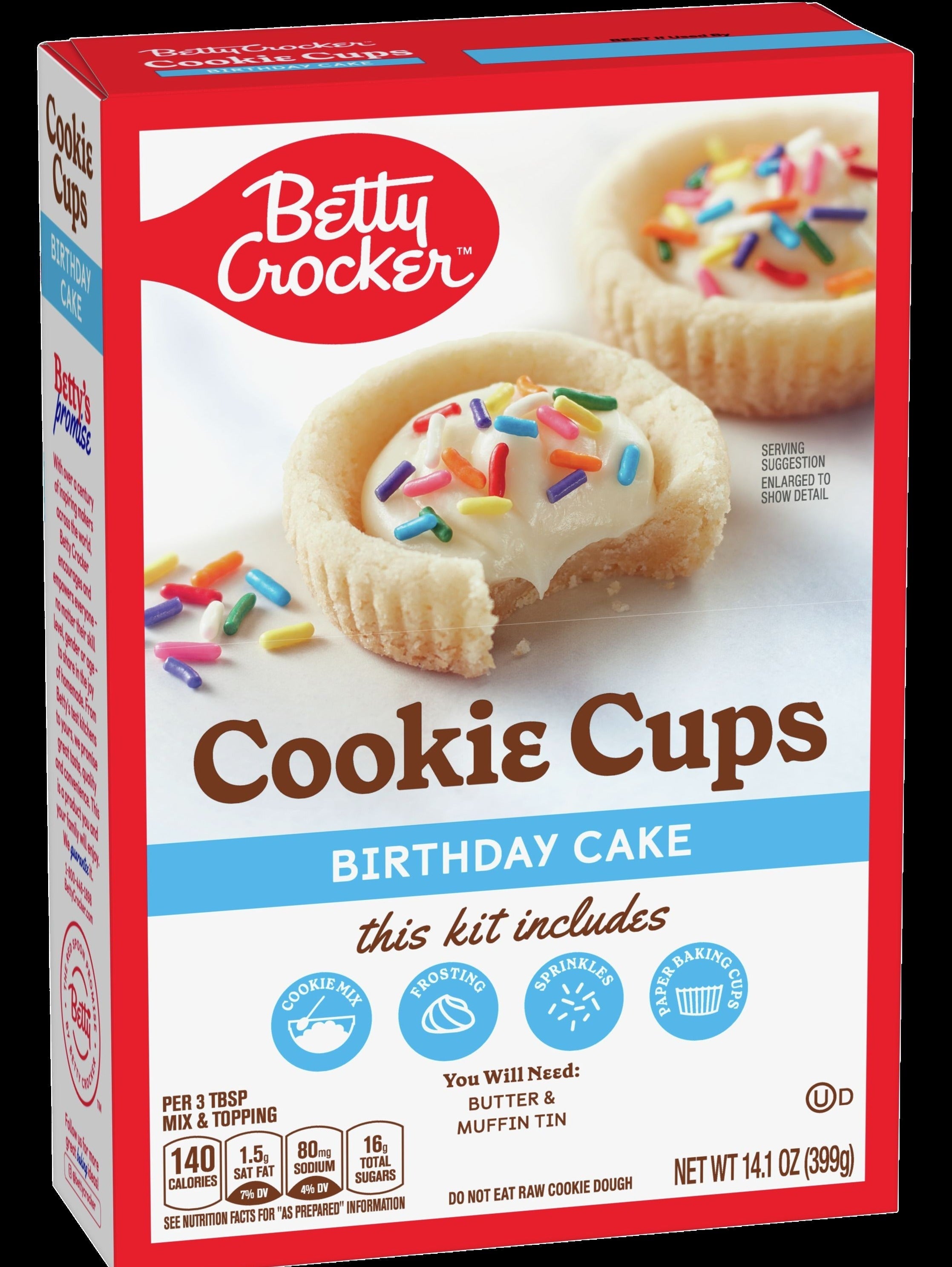 Birthday Cake Cookie Cups