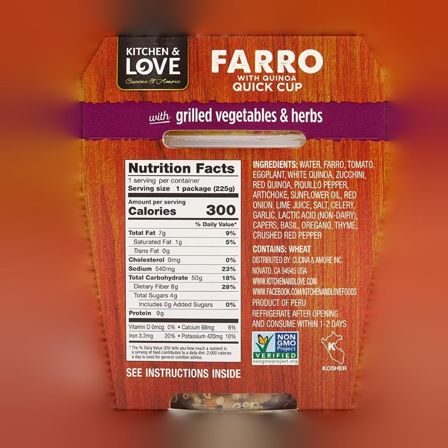 Farro Meal Grilled Vegetables & Herbs