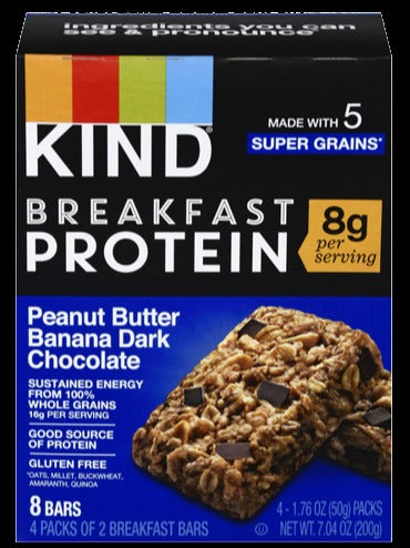 Peanut Butter Banana Dark Chocolate Protein Bars 4CT