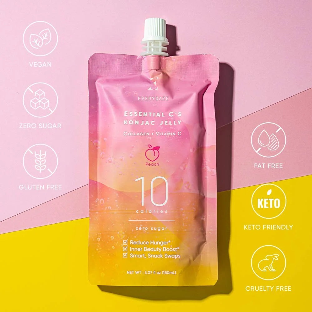 Essential C's Konjac Jelly - Peach (10 CT)