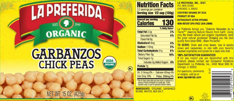 Organic Chick Peas
