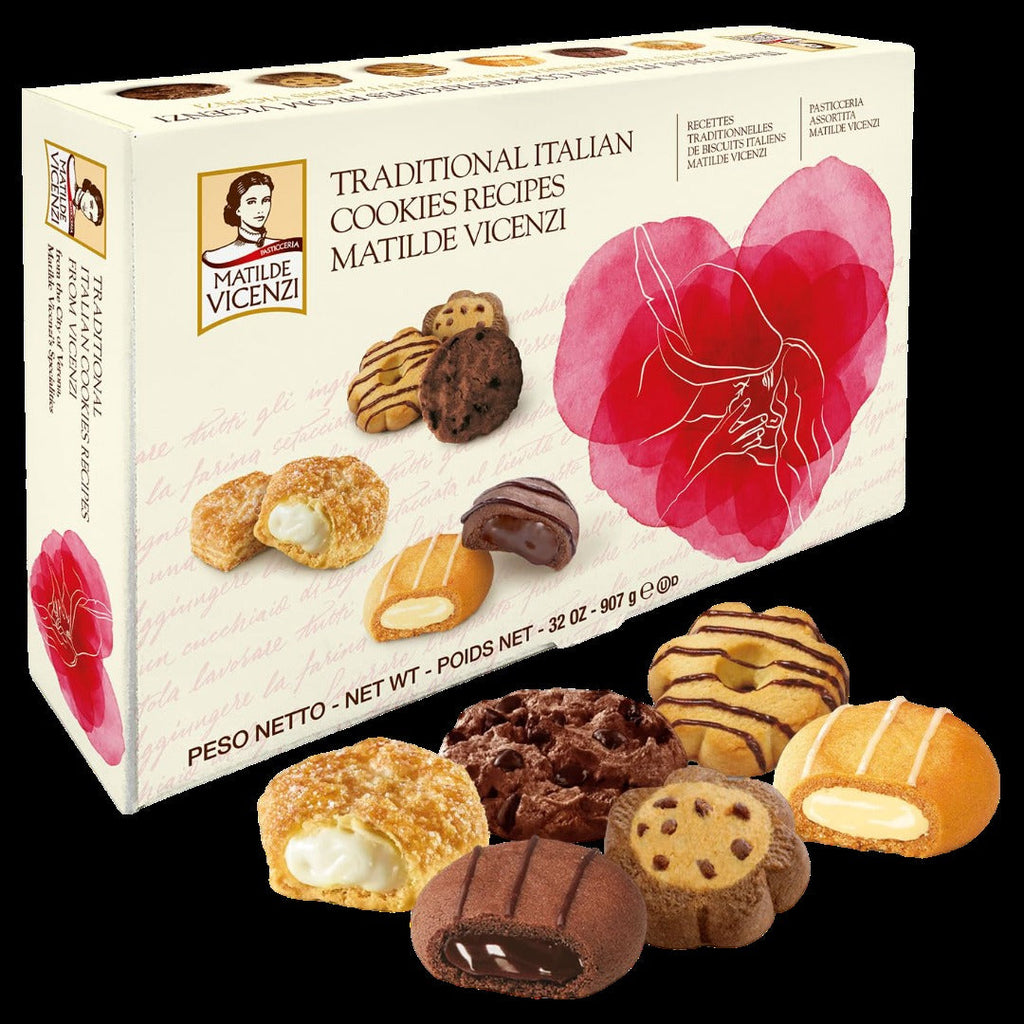 Pink Heart Gift Box Italian Cookies Assortment
