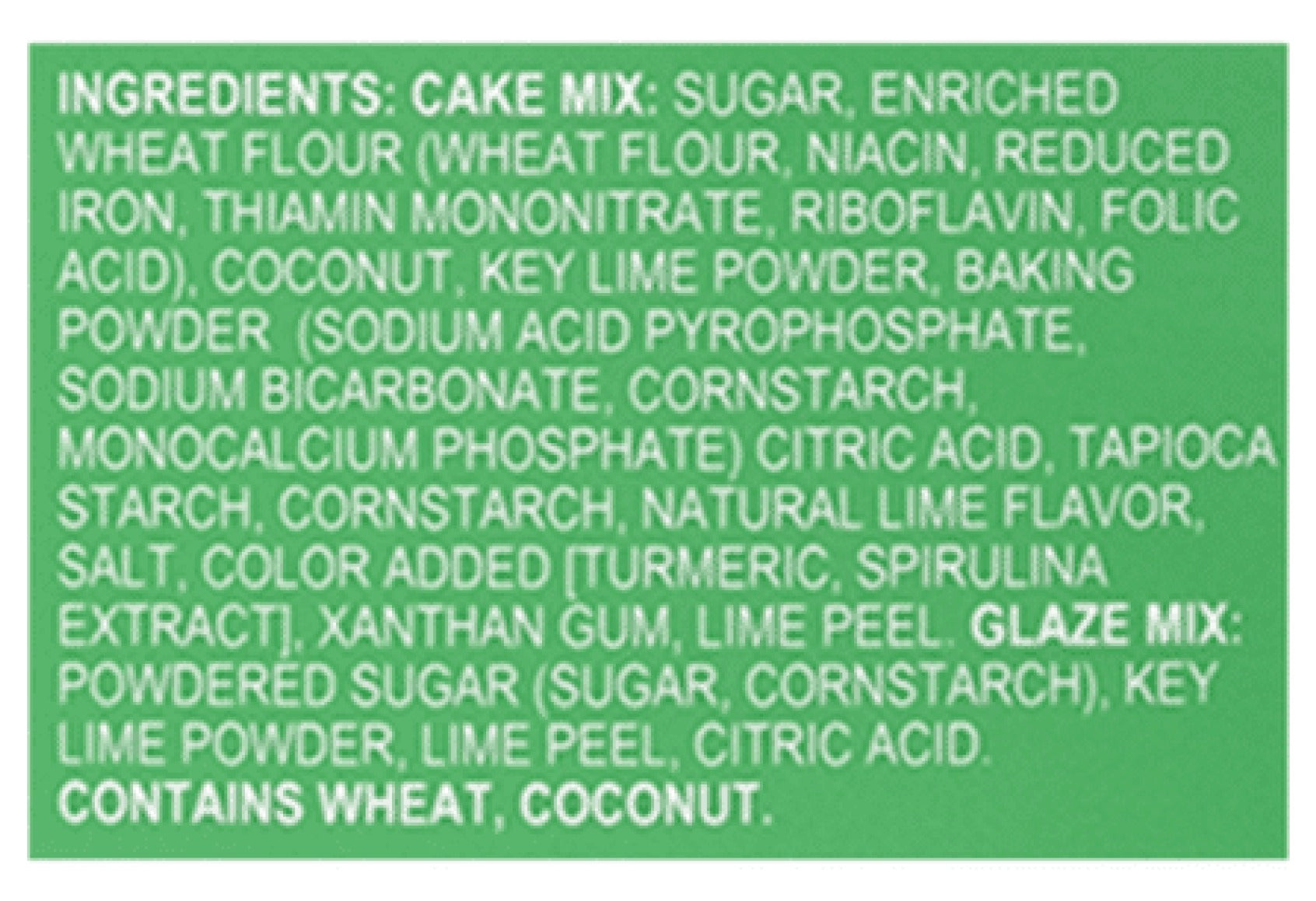Coconut Key Lime Cake & Muffin Mix