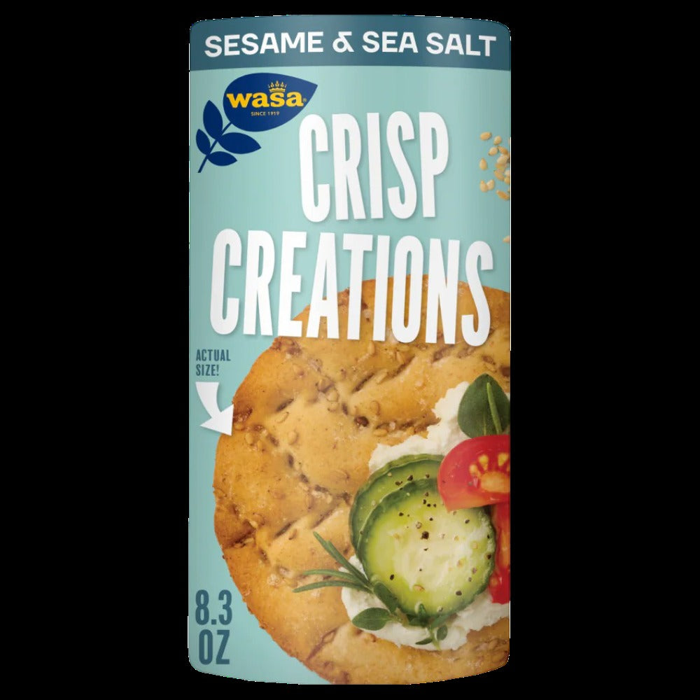 Crisp Creations Sesame + Sea Salt Large Crackers