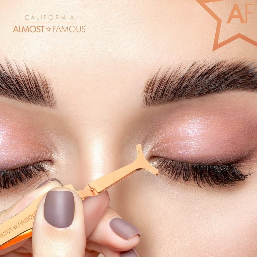 Magnetic Eyelash Applicator Tweezers - Rose Gold