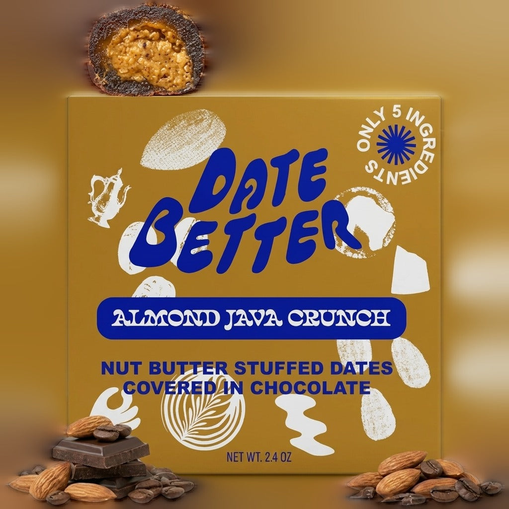 Almond Java Crunch Stuffed Dates