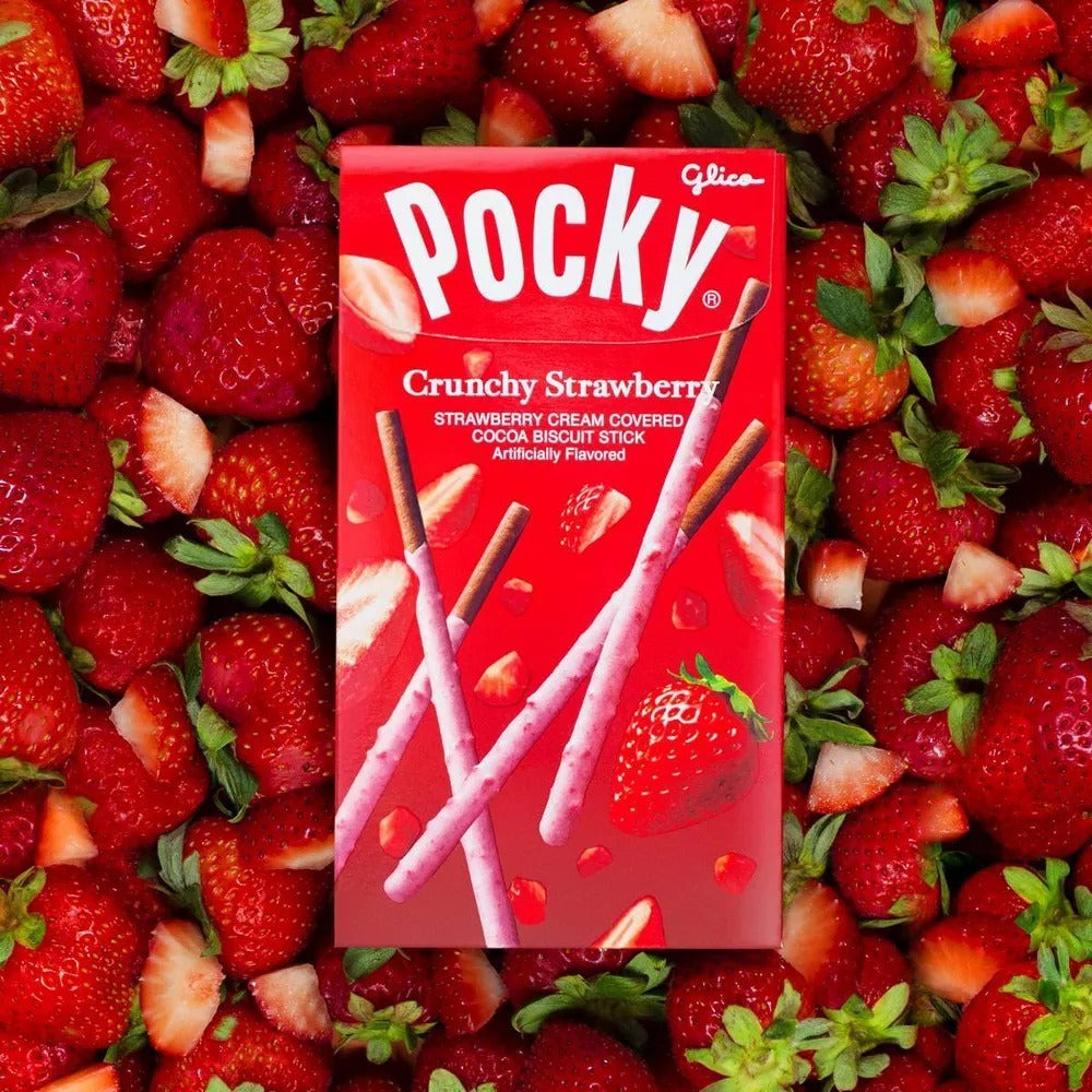 Crunchy Strawberry Cream Covered Biscuit Sticks (10 CT)