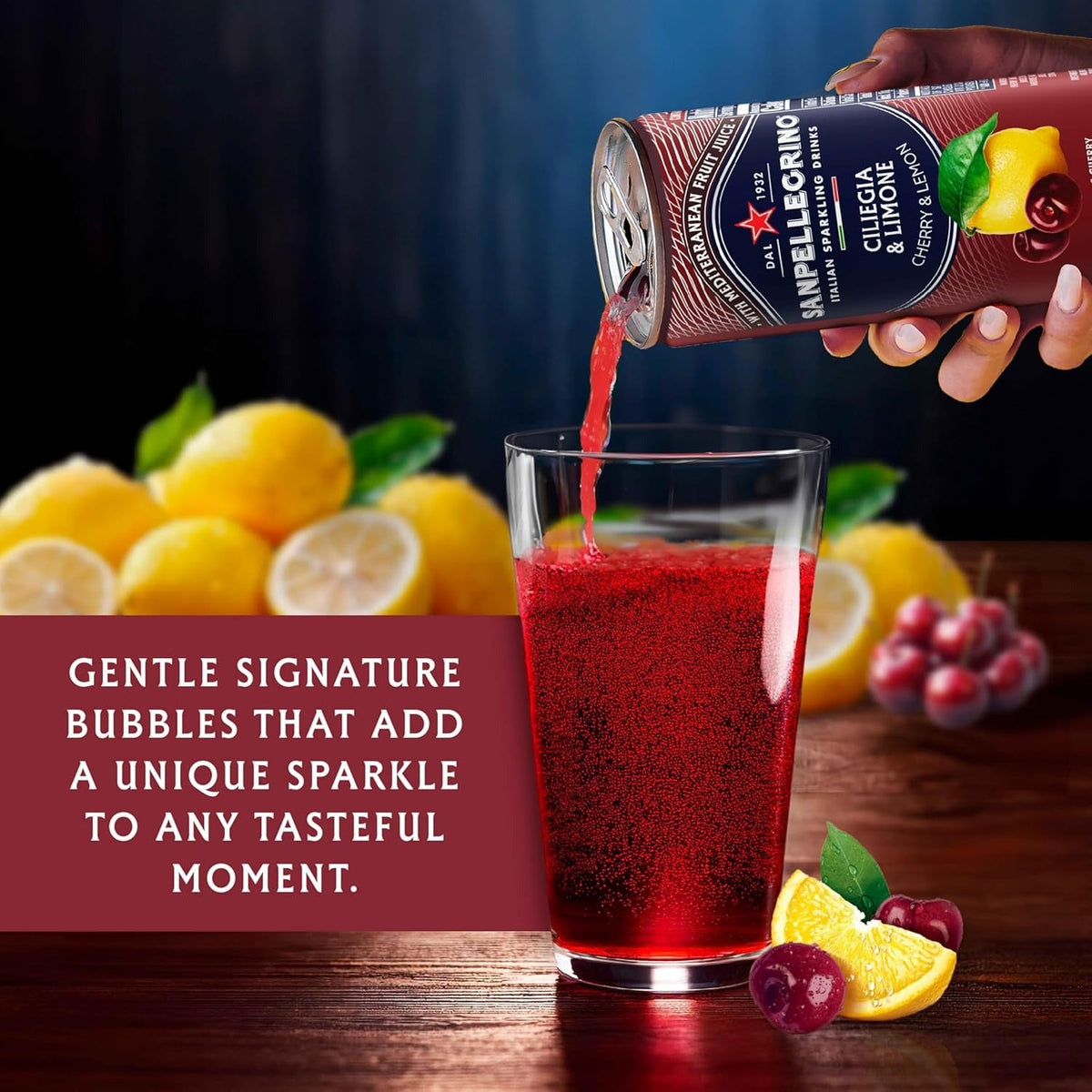 Cherry & Lemon Italian Sparkling Water (6 Pack)