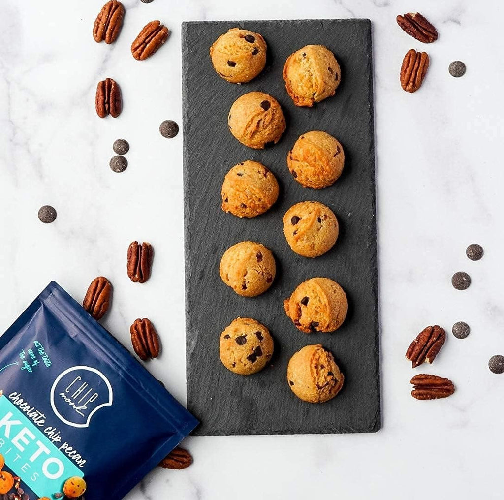 Keto Cookie Bites Chocolate Chip Pecan