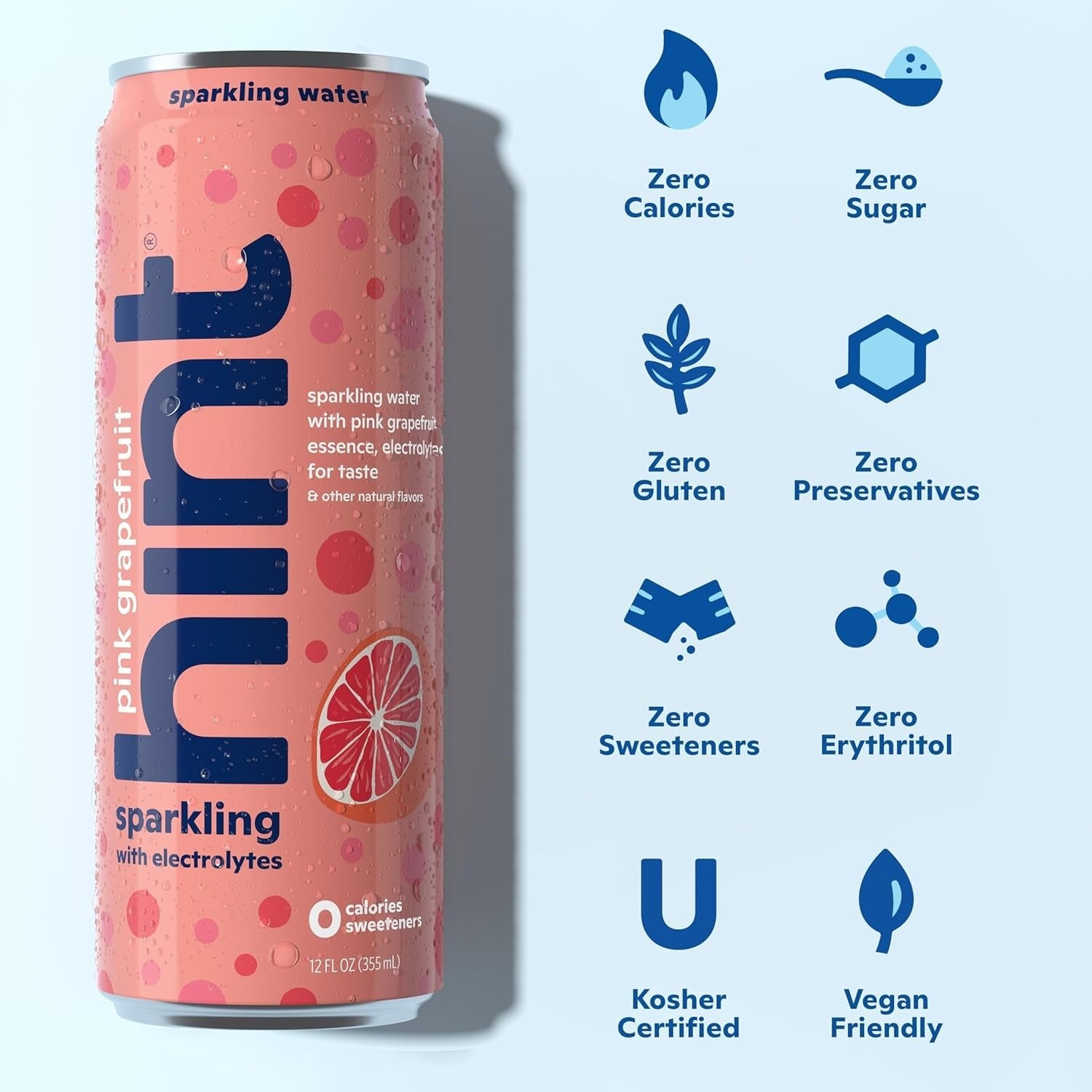 Electrolyte Sparkling Water - Pink Grapefruit (12 Pack)