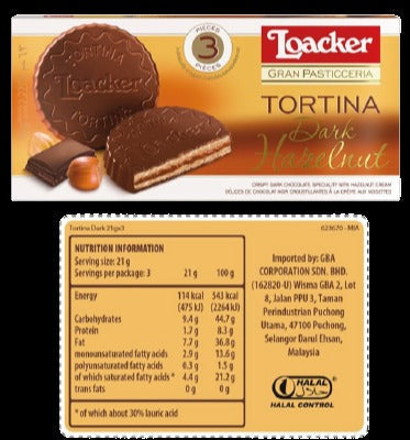 Tortina Dark Hazelnut Cookie
