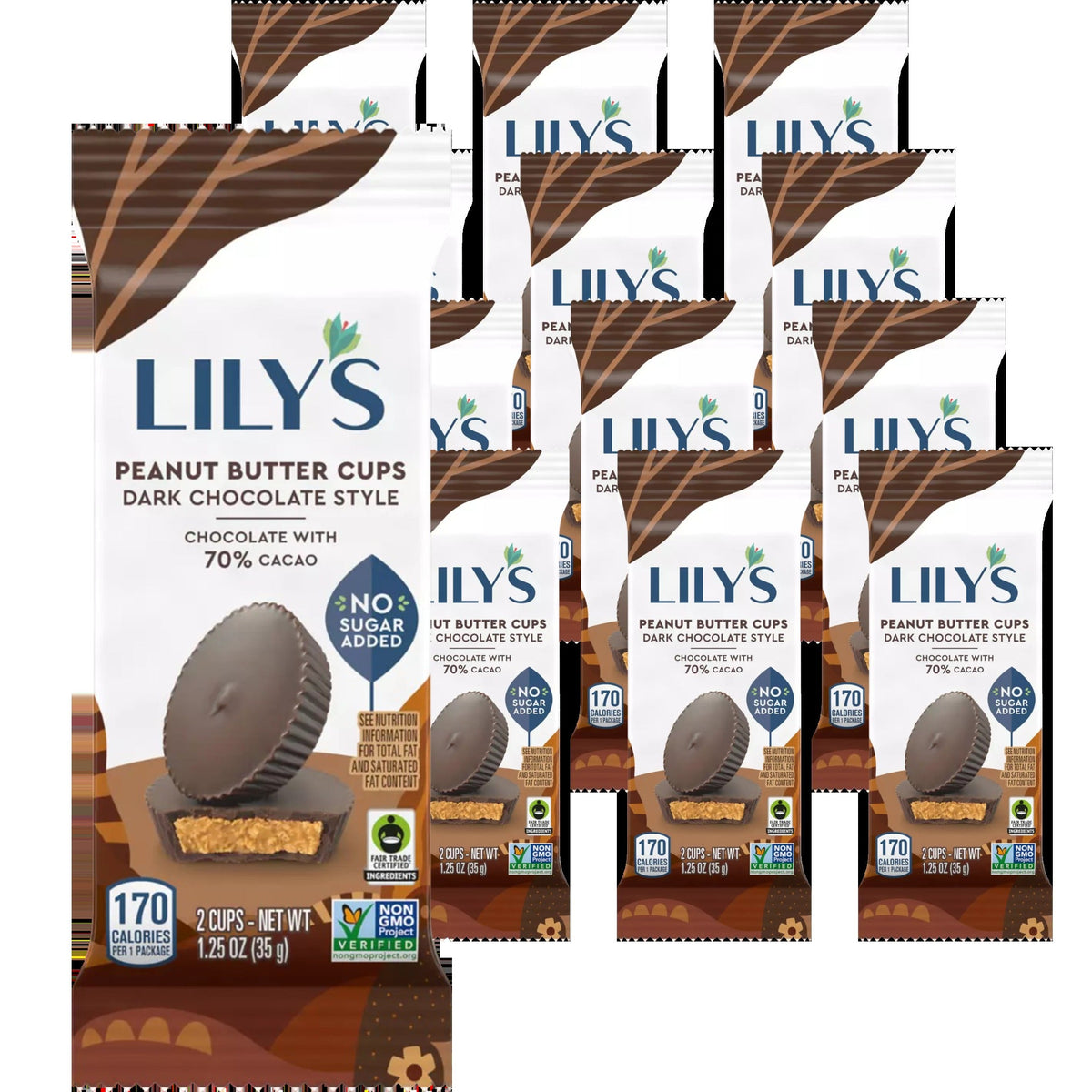 Dark Chocolate Style Peanut Butter Cups (12 Pack)