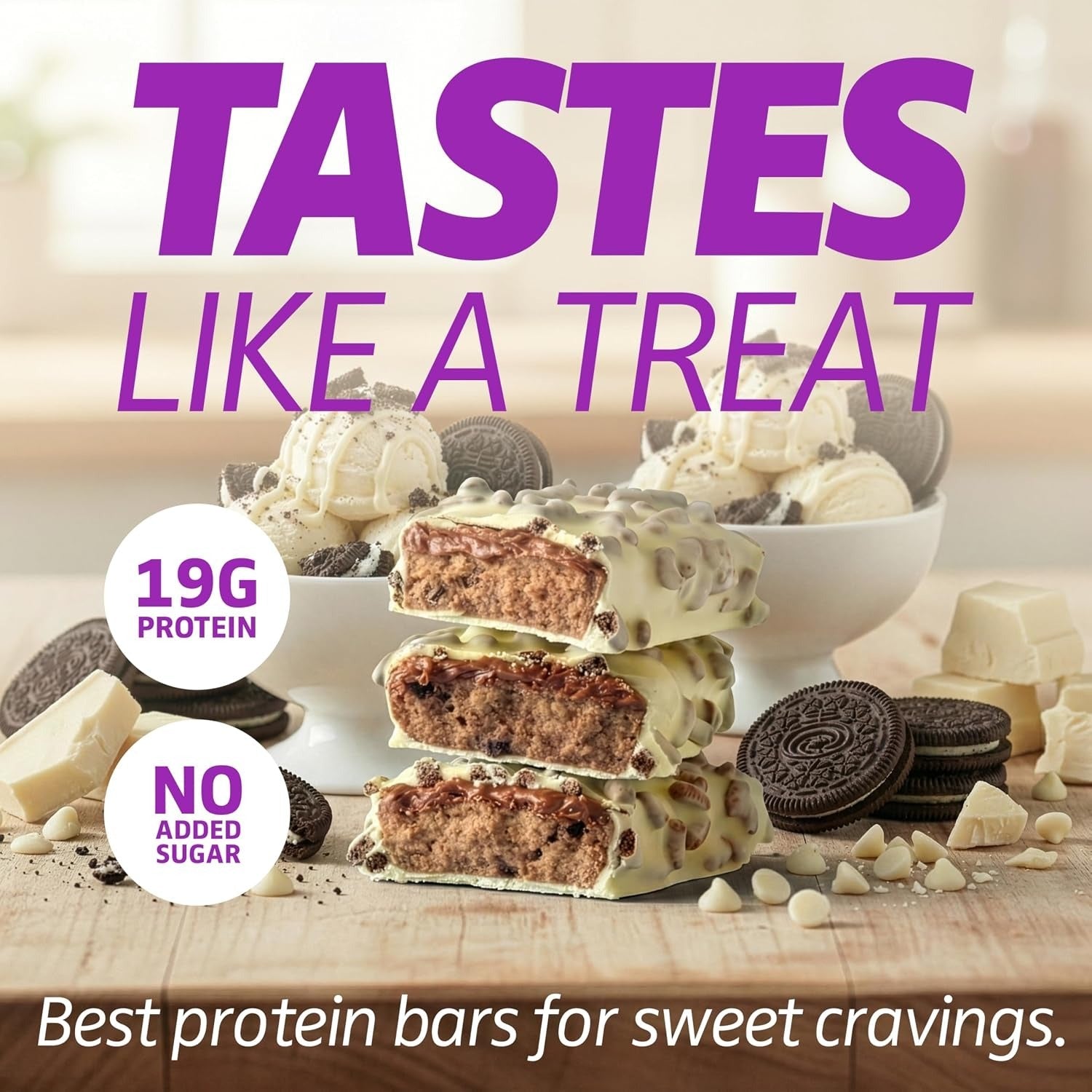 White Chocolate Cookies And Cream Protein Bars (12 CT)