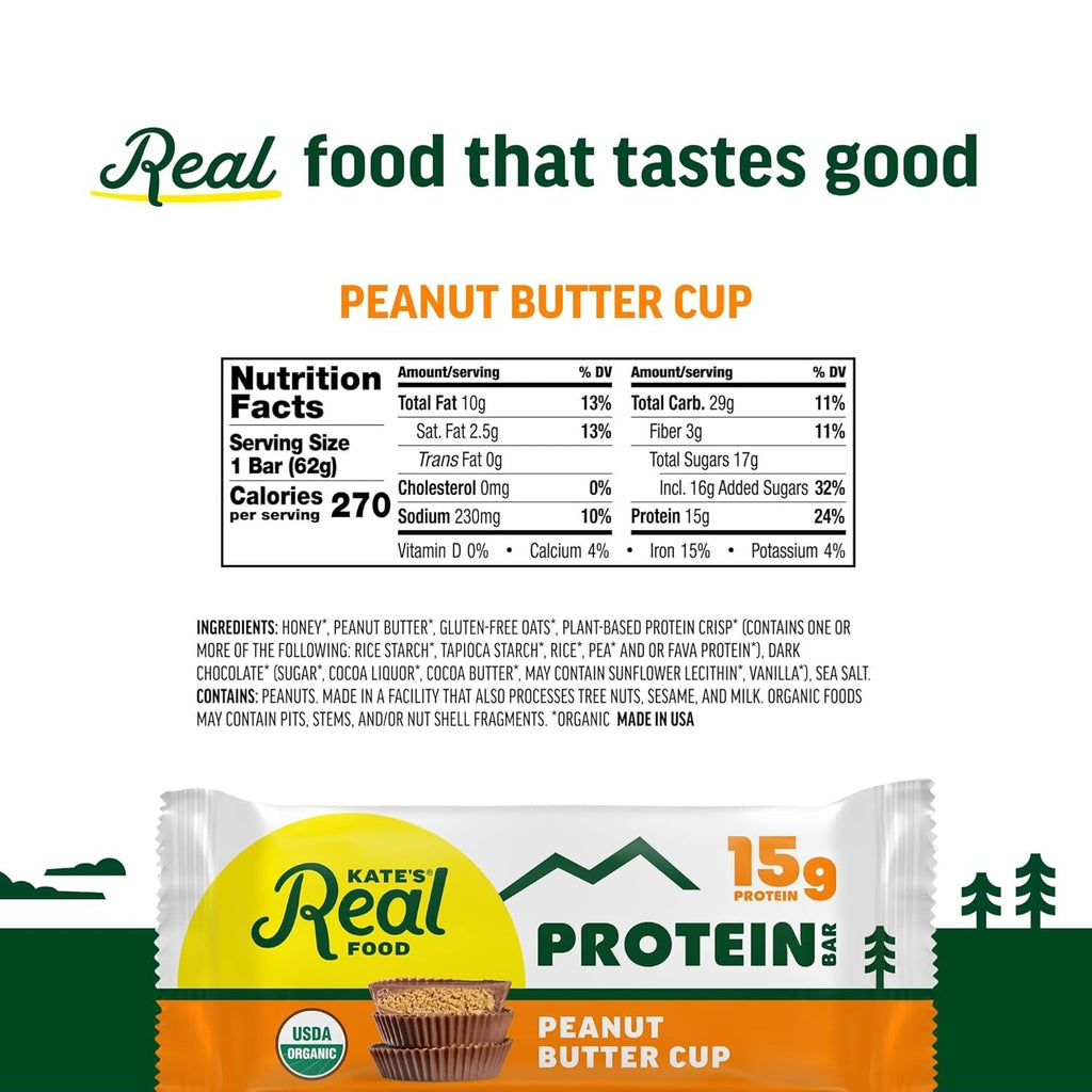 Organic Peanut Butter Cup Protein Bar (12 CT)