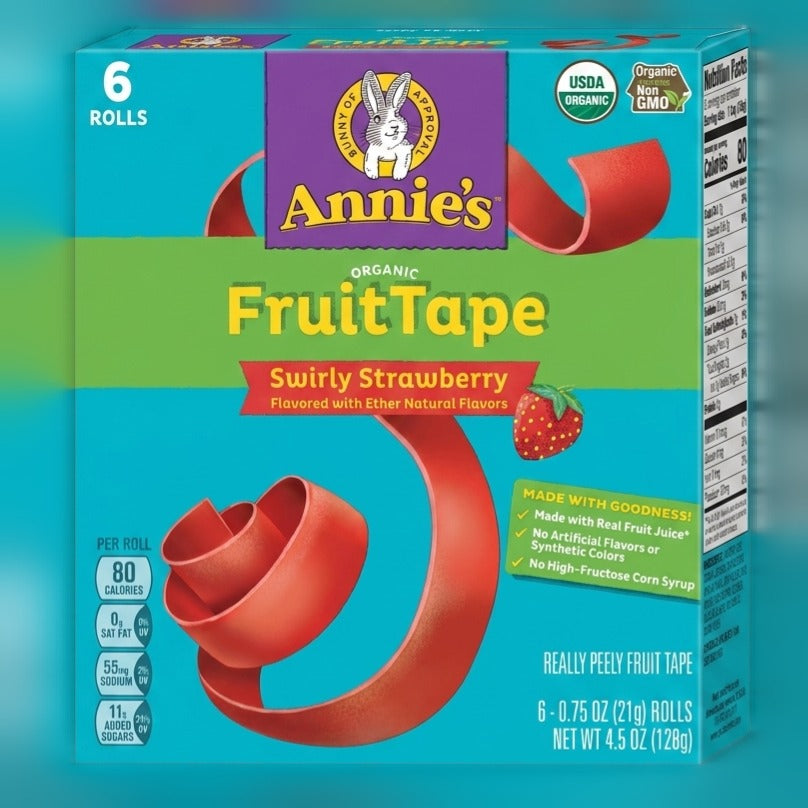 Organic Fruit Tape Swirly Strawberry (6 CT)