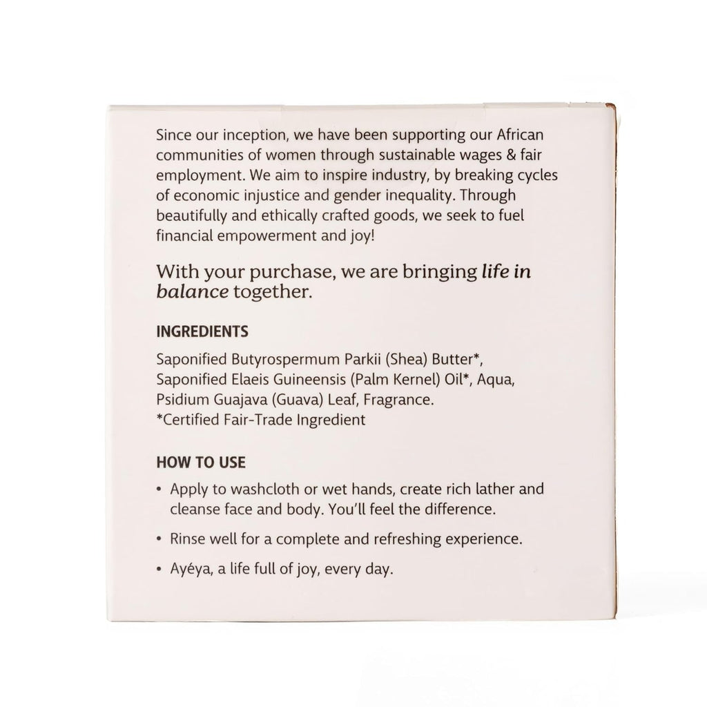 Traditional African Black Soap Bar - Peace