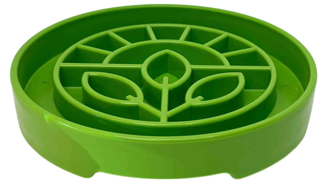 Garden Design eTray Enrichment Shallow Slow Feeder Dog Bowl - Green